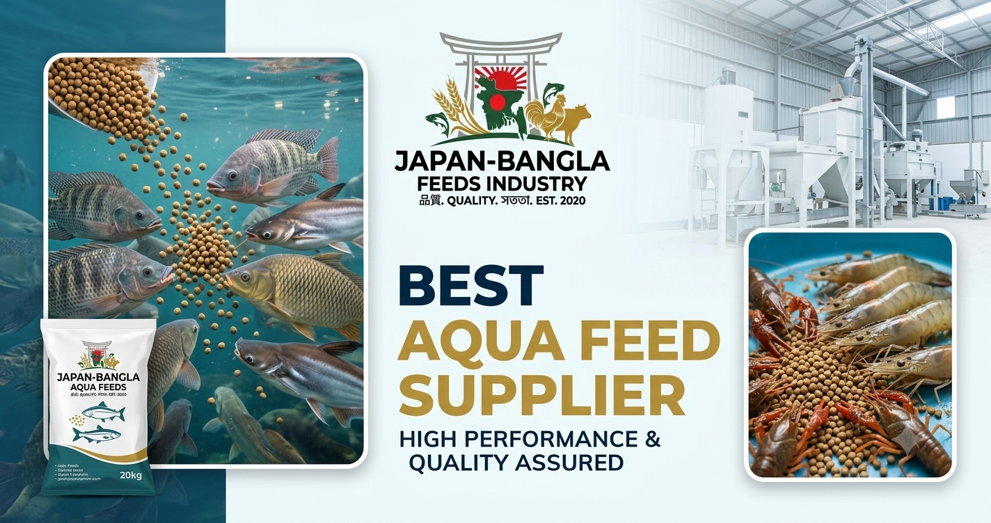 Best aqua feed supplier Bangladesh - Japan-Bangla Feeds Ind. Ltd. premium floating fish feed pellets for healthy aquaculture growth.