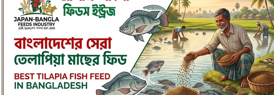 Best tilapia fish feed in Bangladesh from Japan-Bangla Feeds Ind. Ltd. – premium floating and sinking pellets for fast growth and better yields.