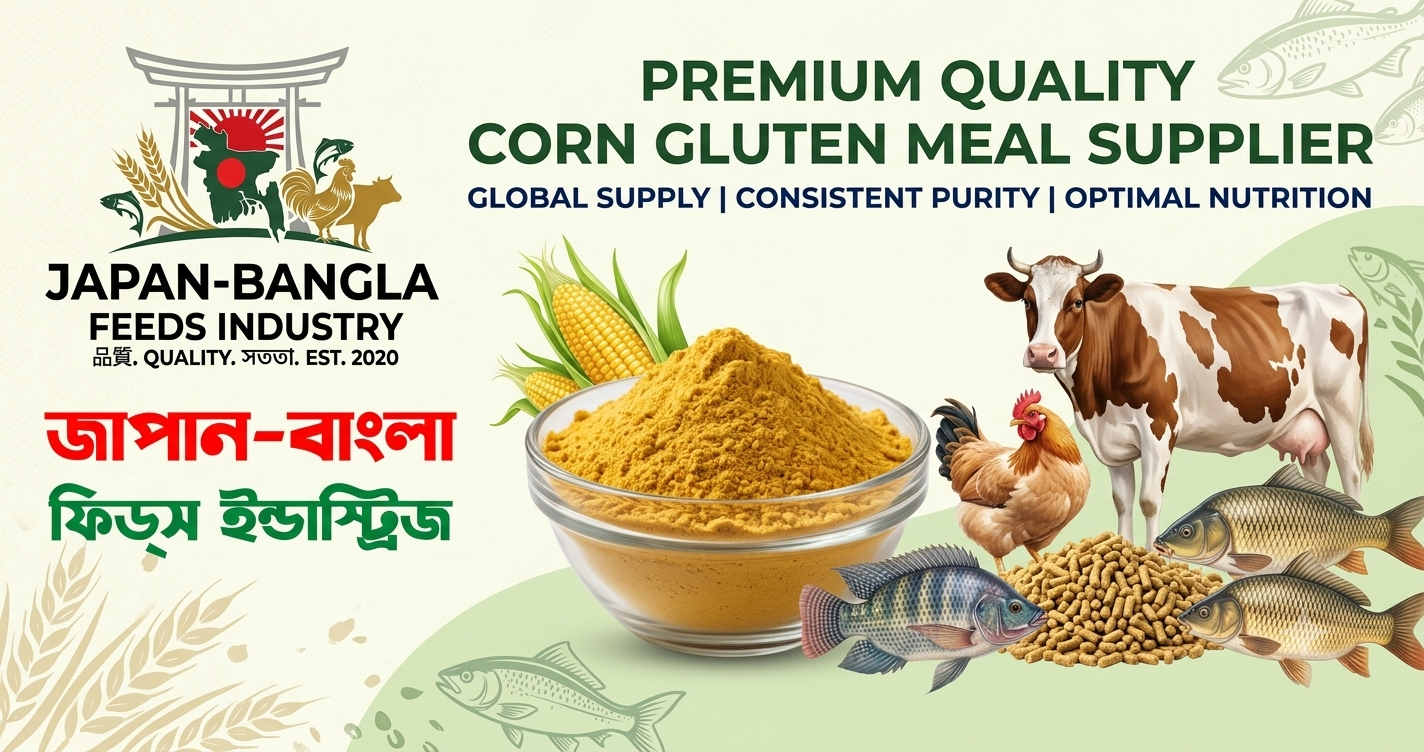 Japan-Bangla Feeds Ind. Ltd. - Leading Corn Gluten Meal Supplier in Bangladesh providing premium feed ingredients for poultry, fish, and cattle farms.