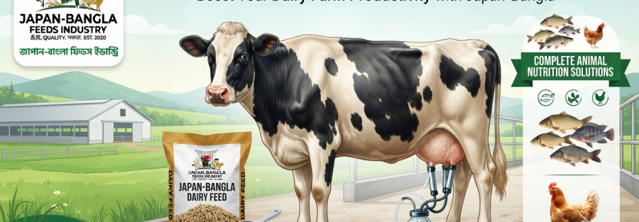 High-quality cow feed for milk production in Bangladesh from Japan-Bangla Feeds Ind. Ltd. enhancing dairy nutrition and farm productivity.
