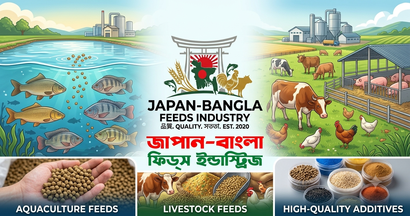 Japan-Bangla Feeds Ind. Ltd. feed additive products for poultry fish and cattle farming in Bangladesh