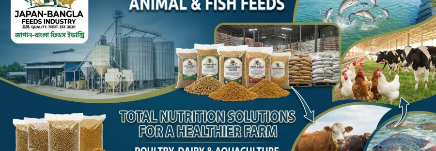 High-quality animal feed products from Japan-Bangla Feeds Ind. Ltd. – ideal for poultry, fish, and cattle farms across Bangladesh.