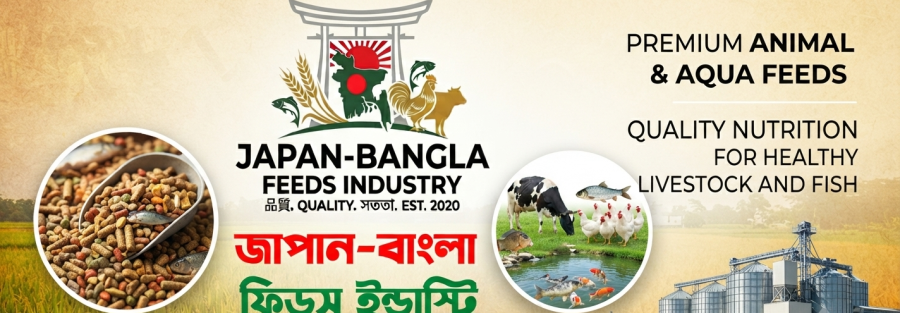 Japan-Bangla Feeds Ind. Ltd. modern feed mill factory in Gazipur producing high-quality poultry fish and cattle feed for Bangladeshi farmers