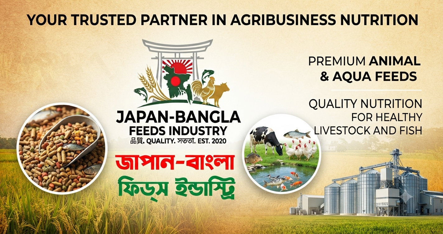 Japan-Bangla Feeds Ind. Ltd. modern feed mill factory in Gazipur producing high-quality poultry fish and cattle feed for Bangladeshi farmers