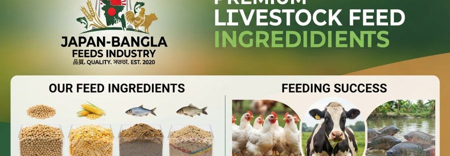 Livestock Feed Ingredients Bangladesh - Japan-Bangla Feeds Ind. Ltd. premium quality bags and raw materials for healthy animals