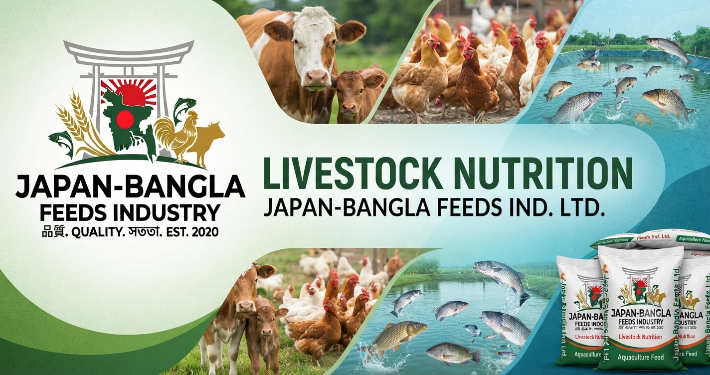 High-quality livestock nutrition solutions from Japan-Bangla Feeds Ind. Ltd. supporting sustainable farming in Bangladesh.
