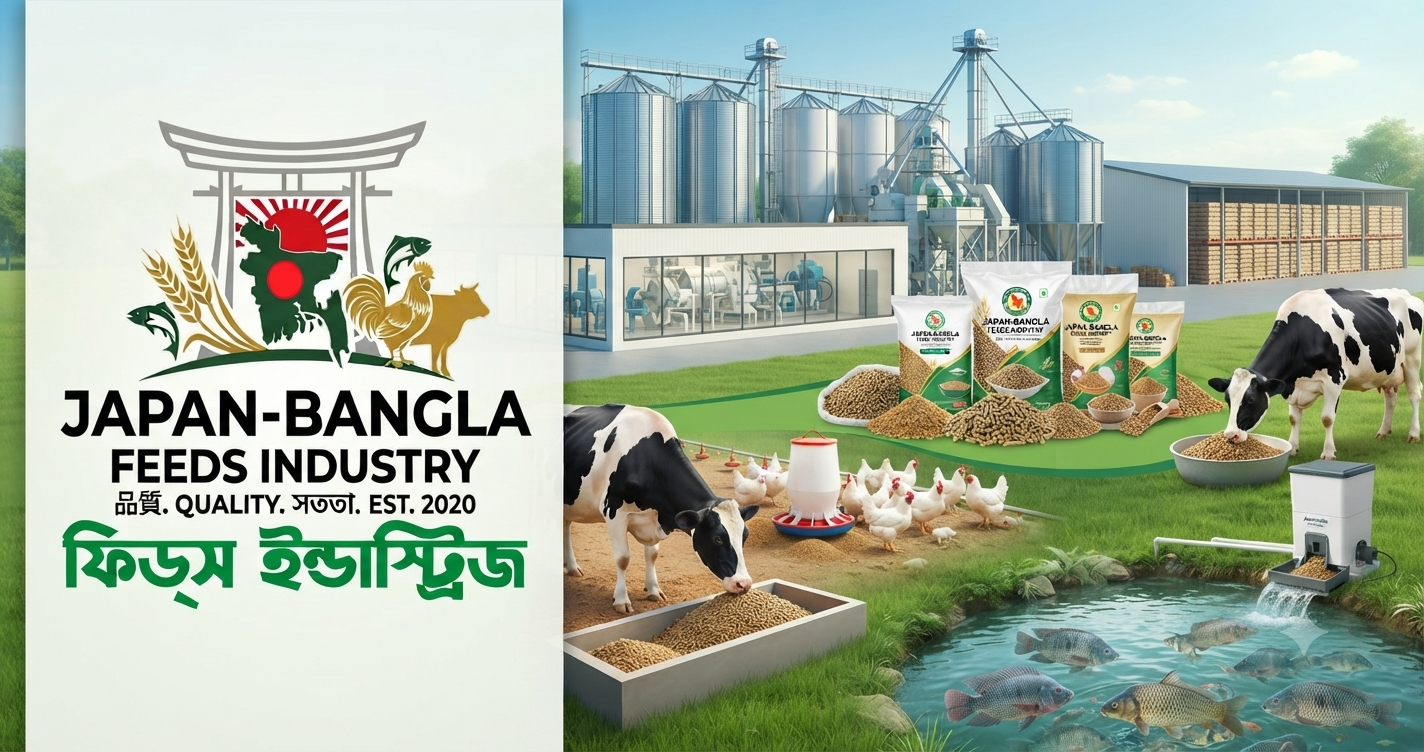 Japan-Bangla Feeds factory producing high-quality livestock feed at competitive factory prices in Bangladesh