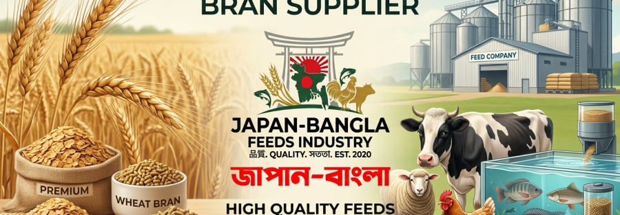 Premium wheat bran supplier Japan-Bangla Feeds Ind. Ltd. delivering quality animal feed ingredients across Bangladesh
