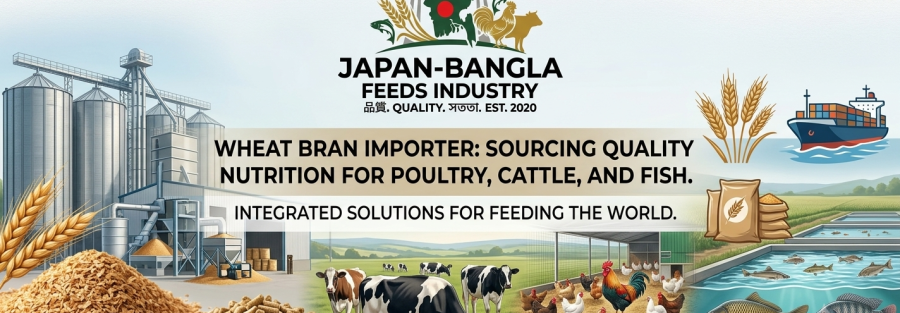 Japan-Bangla Feeds Ind. Ltd. - Leading Wheat Bran Importer Bangladesh delivering fresh nutritious wheat bran for animal feed across the country.